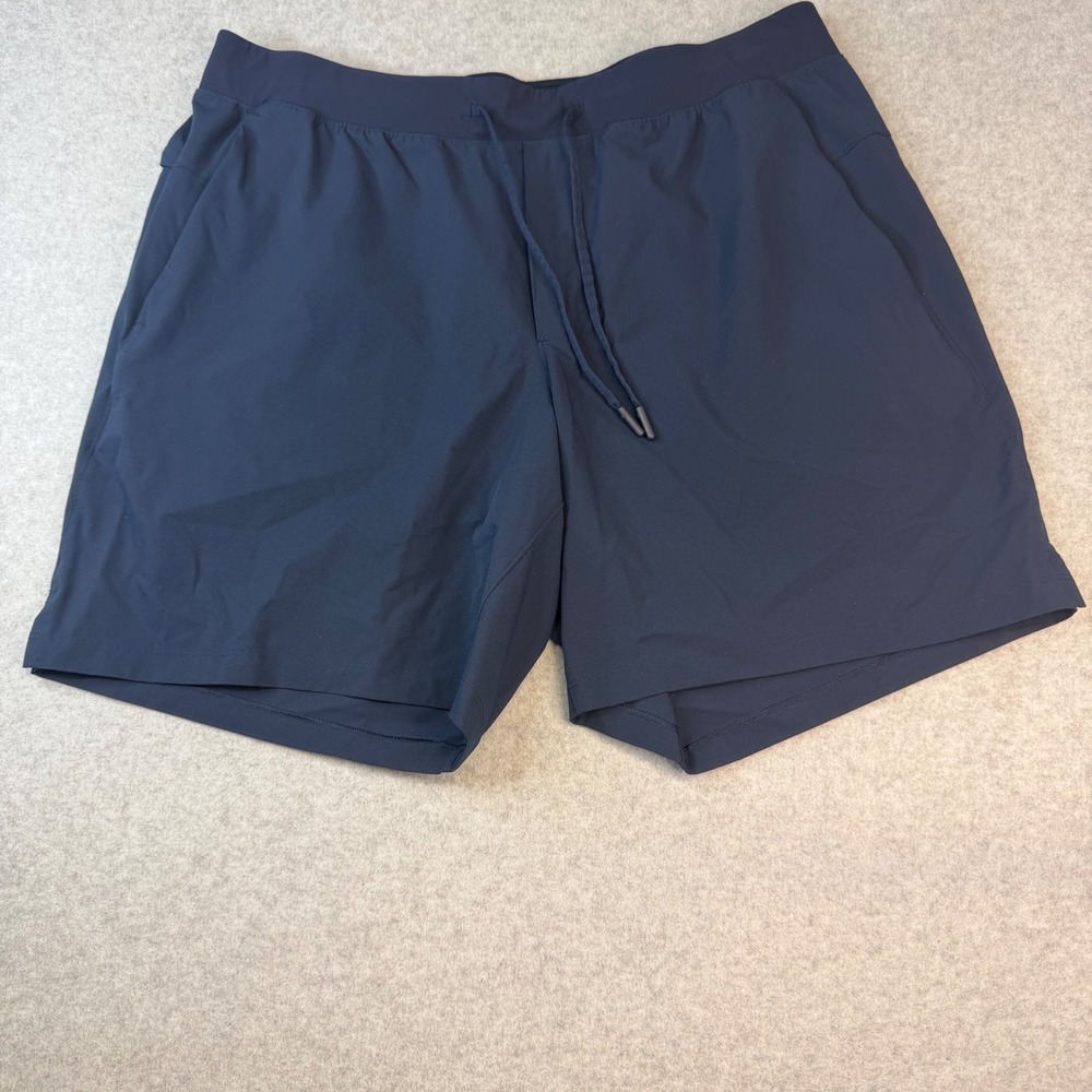 Lululemon Pace Breaker Lined Shorts Navy Blue Mens XL 7 Inch Inseam Training